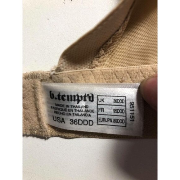 Wacoal b.temptd Underwire Bra Style 951151 Beige Size 36DDD #3311-1 - Picture 6 of 7